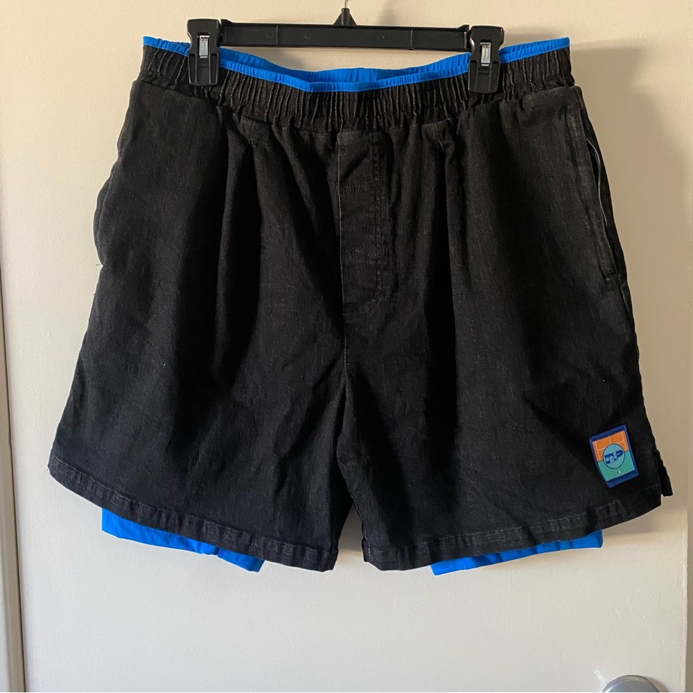 Driveway‎ Paradise Sport Jort Black Denim Shorts, L